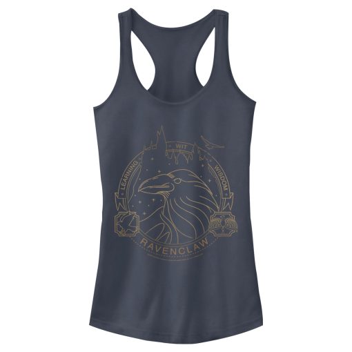 Junior’s Harry Potter Ravenclaw House Emblem Racerback Tank Top