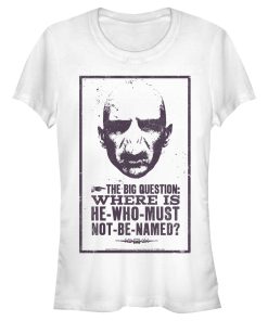 Junior’s Harry Potter Where is He-Who-Must-Not-Be-Named T-Shirt
