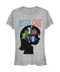 Junior’s Inside Out Riley Emotions Silhouette T-Shirt