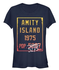 Junior’s Jaws Amity Island Population T-Shirt