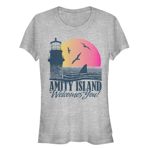 Junior’s Jaws Amity Island Tourist Welcome T-Shirt