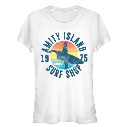 Junior’s Jaws Retro Amity Island Surf Shop T-Shirt