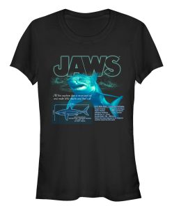 Junior’s Jaws Shark Blueprint T-Shirt