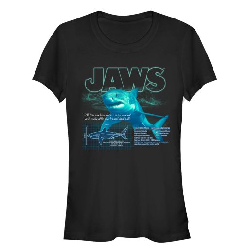 Junior’s Jaws Shark Blueprint T-Shirt