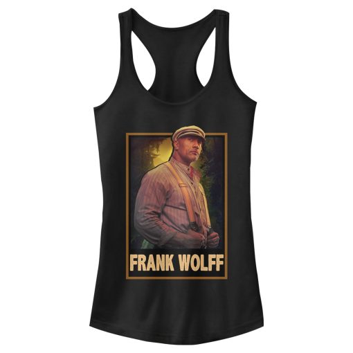 Junior’s Jungle Cruise Frank Wolff Portrait Racerback Tank Top