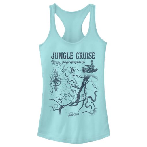 Junior’s Jungle Cruise Map of the Jungle Racerback Tank Top