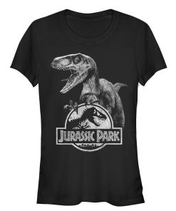 Junior’s Jurassic Park Raptor Logo T-Shirt