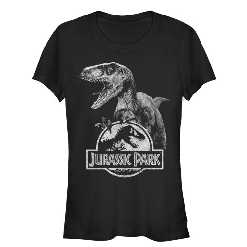 Junior’s Jurassic Park Raptor Logo T-Shirt