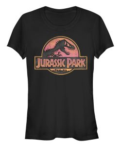 Junior’s Jurassic Park Sunrise Logo T-Shirt