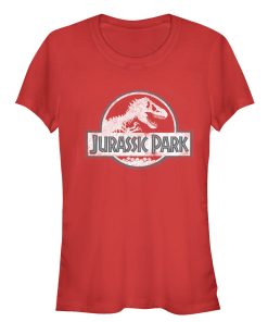 Junior’s Jurassic Park Vintage Logo T-Shirt