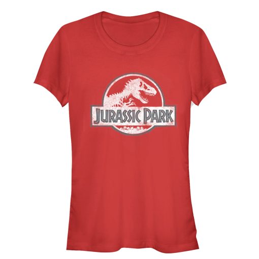 Junior’s Jurassic Park Vintage Logo T-Shirt