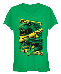 Junior’s Jurassic World Fallen Kingdom Caution Tape T-Shirt