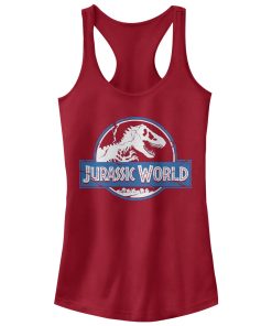 Junior’s Jurassic World Fallen Kingdom Cracked Logo Racerback Tank Top