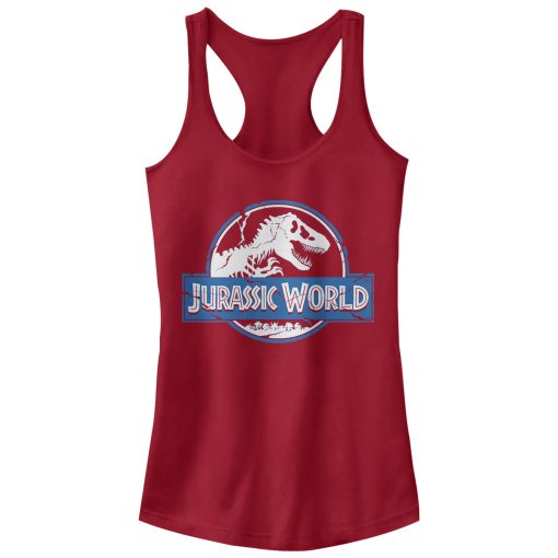 Junior’s Jurassic World Fallen Kingdom Cracked Logo Racerback Tank Top