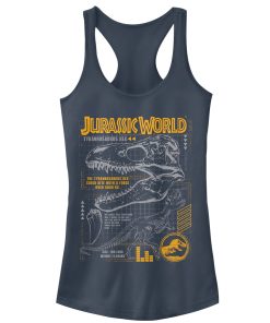 Junior’s Jurassic World Fallen Kingdom T.Rex Scary Facts Racerback Tank Top