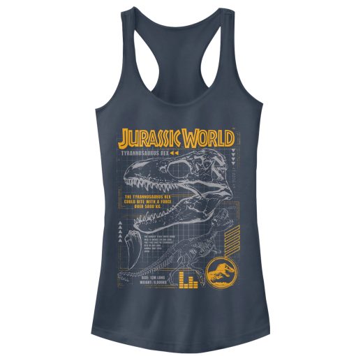 Junior’s Jurassic World Fallen Kingdom T.Rex Scary Facts Racerback Tank Top