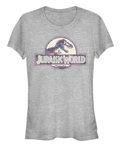 Junior’s Jurassic World Light Camo Logo T-Shirt