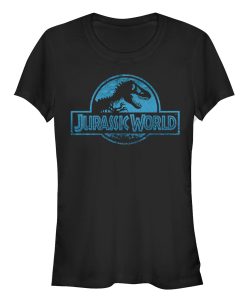 Junior’s Jurassic World Water Ripple Logo T-Shirt