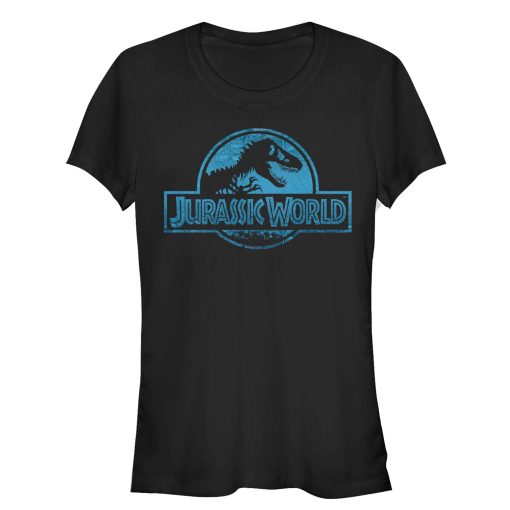 Junior’s Jurassic World Water Ripple Logo T-Shirt