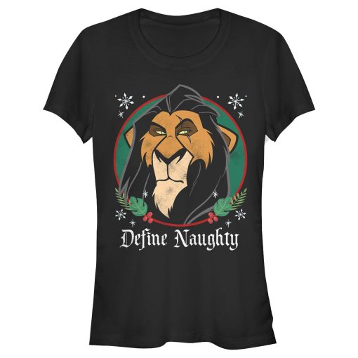 Junior’s Lion King Christmas Scar Define Naughty T-Shirt