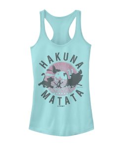 Junior’s Lion King Hakuna Matata Ornate Circle Racerback Tank Top