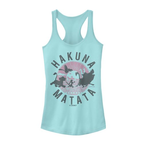 Junior’s Lion King Hakuna Matata Ornate Circle Racerback Tank Top