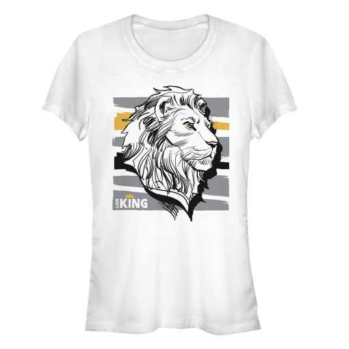 Junior’s Lion King Mufasa Stripe Profile T-Shirt