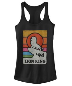 Junior’s Lion King Retro Rainbow ’94 Silhouette Racerback Tank Top