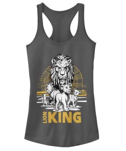 Junior’s Lion King Savannah Sunset Crew Racerback Tank Top