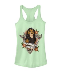 Junior’s Lion King Scar Surrounded By Idiots Tattoo Racerback Tank Top