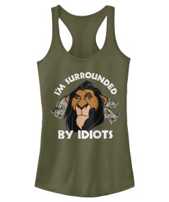 Junior’s Lion King Scar Surrounded by Idiots Racerback Tank Top