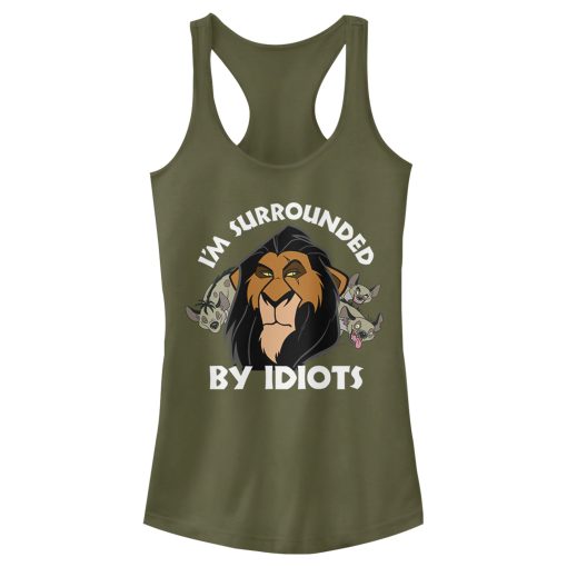 Junior’s Lion King Scar Surrounded by Idiots Racerback Tank Top