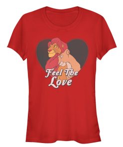 Junior’s Lion King Simba and Nala Valentine Feel the Love T-Shirt