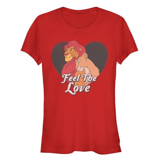 Junior’s Lion King Simba and Nala Valentine Feel the Love T-Shirt