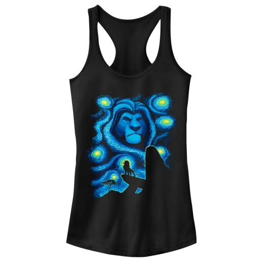 Junior’s Lion King Starry Night Pride Rock Racerback Tank Top