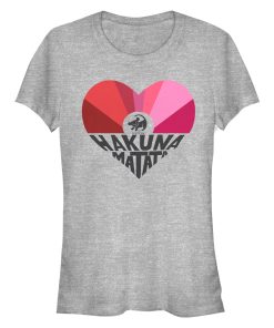 Junior’s Lion King Valentine Hakuna Matata Heart T-Shirt