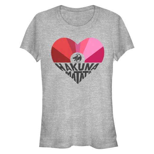 Junior’s Lion King Valentine Hakuna Matata Heart T-Shirt