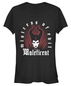 Junior’s Maleficent Mistress of All Evil Airbrush Silhouette T-Shirt