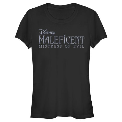 Junior’s Maleficent Mistress of All Evil Basic Movie Logo T-Shirt