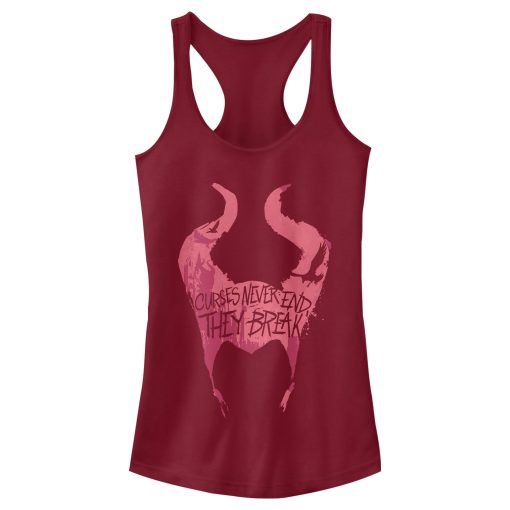 Junior’s Maleficent Mistress of All Evil Curses Never End Racerback Tank Top