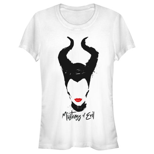 Junior’s Maleficent Mistress of All Evil Lips No Eyes T-Shirt