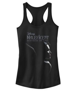 Junior’s Maleficent Mistress of All Evil Logo Profile Racerback Tank Top