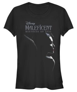 Junior’s Maleficent Mistress of All Evil Logo Profile T-Shirt