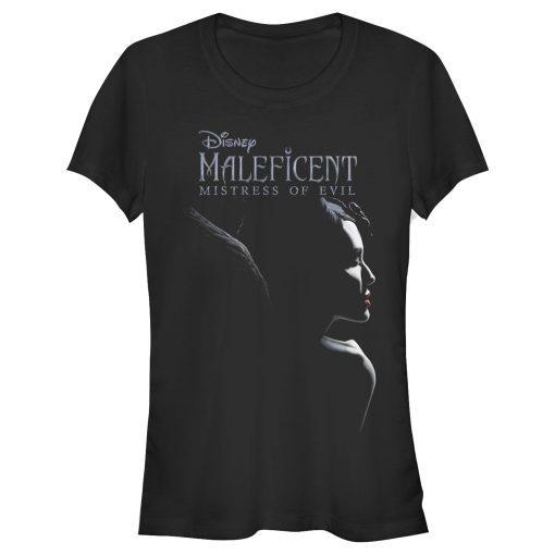 Junior’s Maleficent Mistress of All Evil Logo Profile T-Shirt