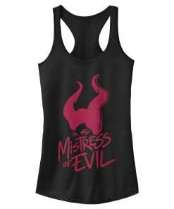 Junior’s Maleficent Mistress of All Evil Marker Eyes Racerback Tank Top