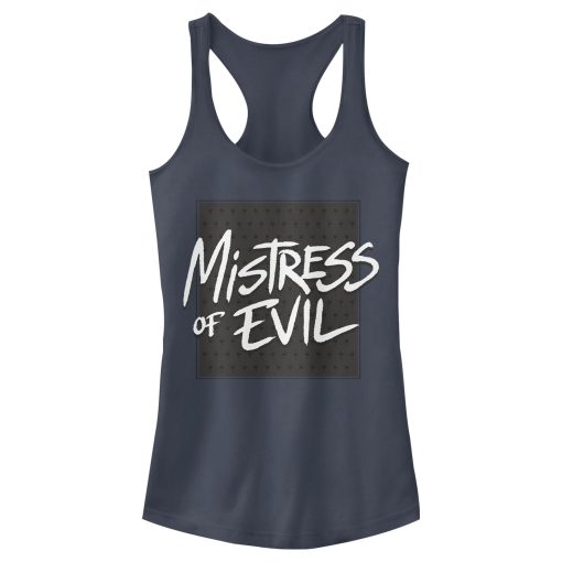 Junior’s Maleficent Mistress of All Evil Painted Sign Racerback Tank Top