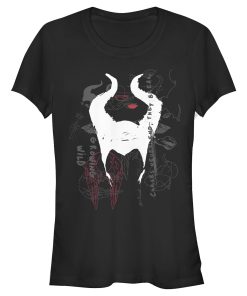 Junior’s Maleficent Mistress of All Evil Wild Collage T-Shirt