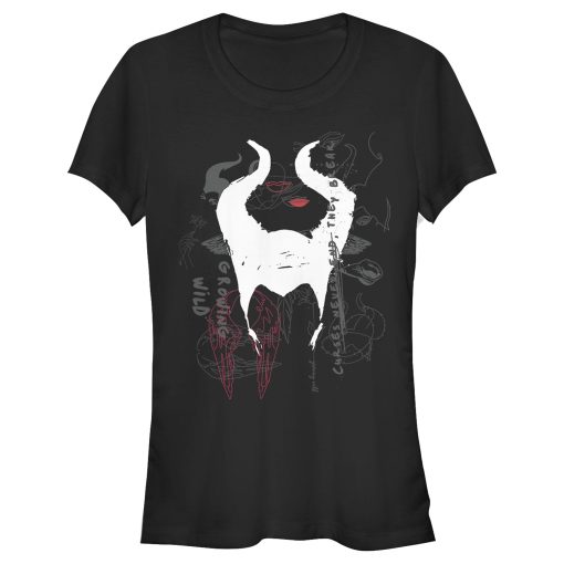 Junior’s Maleficent Mistress of All Evil Wild Collage T-Shirt