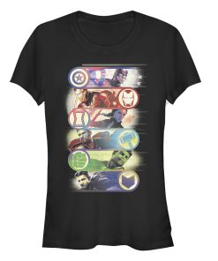 Junior’s Marvel Avengers Endgame Hero Swipe Button T-Shirt