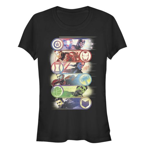 Junior’s Marvel Avengers Endgame Hero Swipe Button T-Shirt